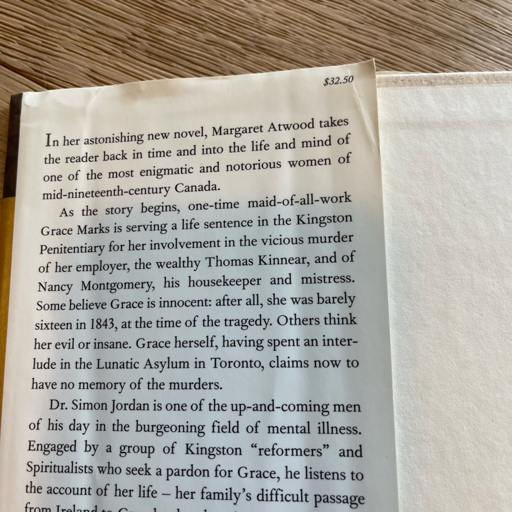 Margaret Atwood Alias Grace Hardcover - Picture 3 of 4